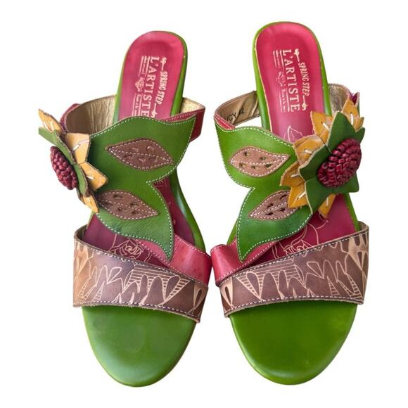 L'artiste Spring Step Toucy Slide Sandal Heel Women size 41 US 11 - Picture 5 of 8